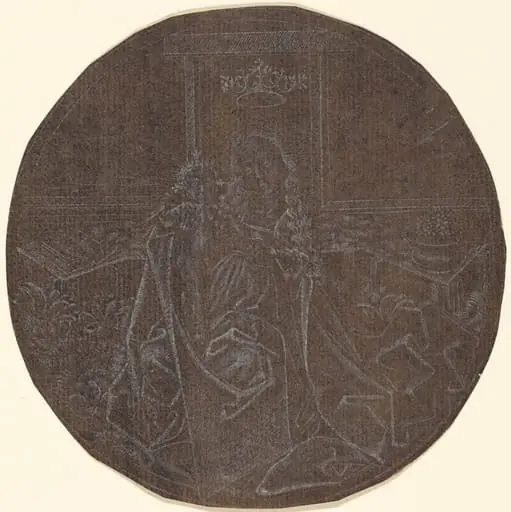 The Madonna and Child in a Garden, by Master E.S.