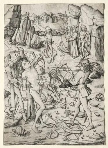 The Martyrdom of St. Sebastian, by Master E.S.