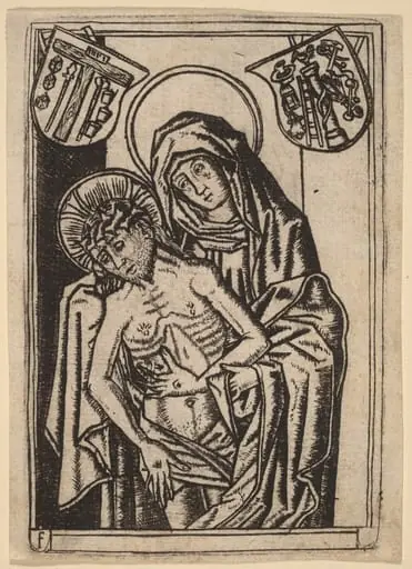 The Virgin Supporting the Body of Christ, by Master F