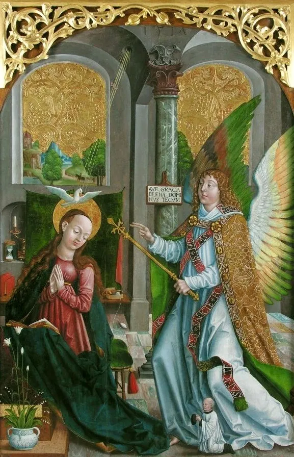 The Annunciation, by Master Georgius, tempera, 1517