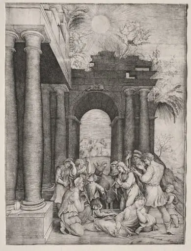 The Adoration of the Shepherds, by Master H. E.
