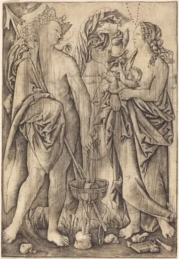 Mars and Venus (Mercury and Venus?), by Master H.L.