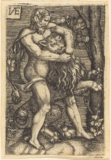 Hercules Killing the Lion, by Master HVE