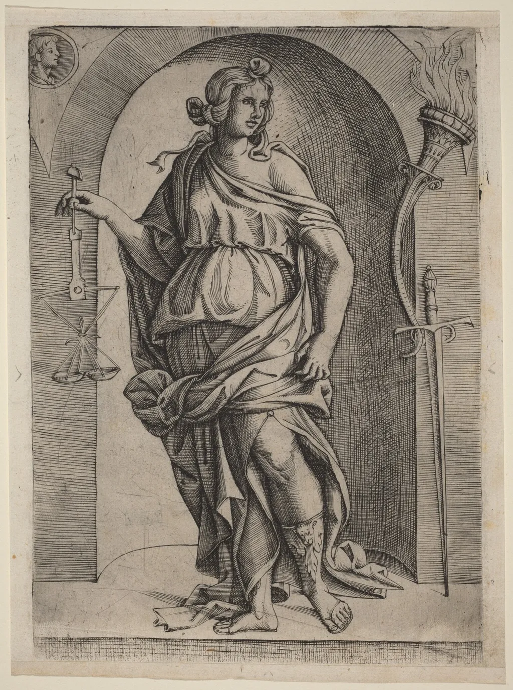 Justice, by Master I.I.CA, ink
