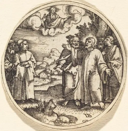 Christ with Three of His Apostles, by Master IB