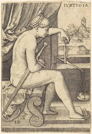 Iusticia (Justice), by Master IB