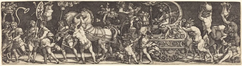 The Triumph of Bacchus, by Master IB, ink, 1528