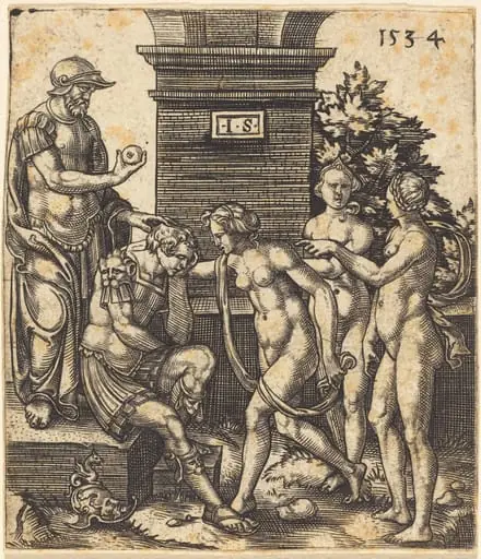 Judgment of Paris, by Master IS