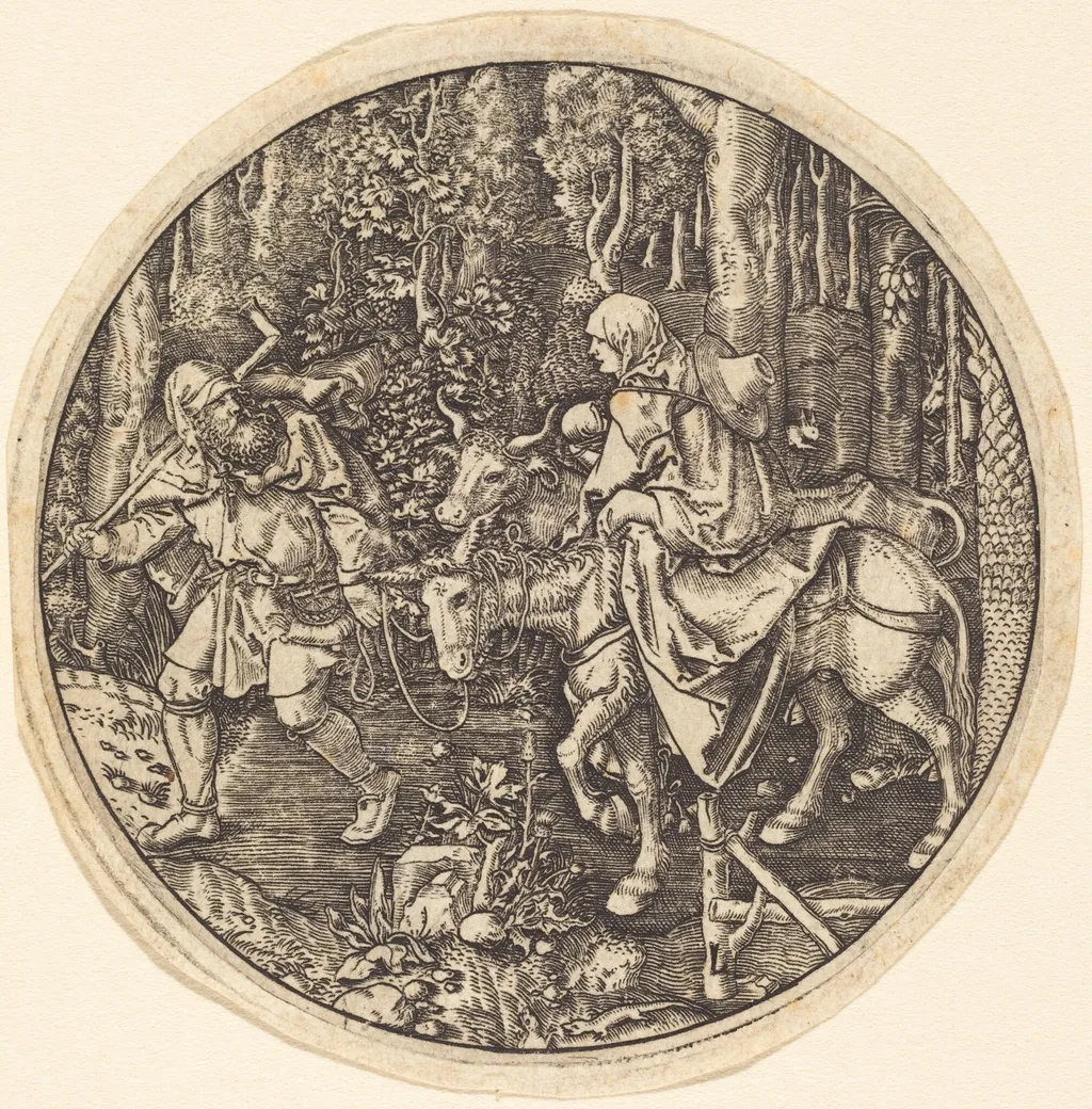 The Flight into Egypt, by Master L. Cz., ink, 1515