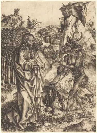 The Temptation of Christ, by Master L. Cz.