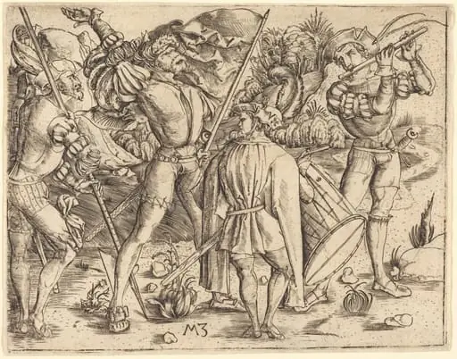 Four Soldiers, by Master MZ