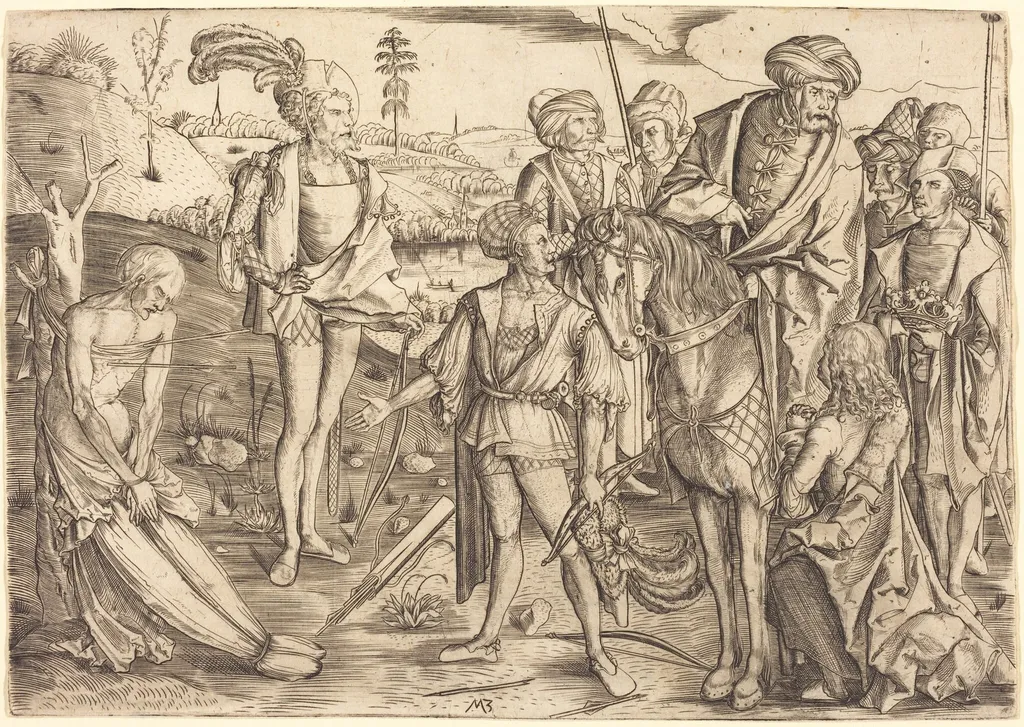 The Testing of the King's Sons, by Master MZ, ink, 1500