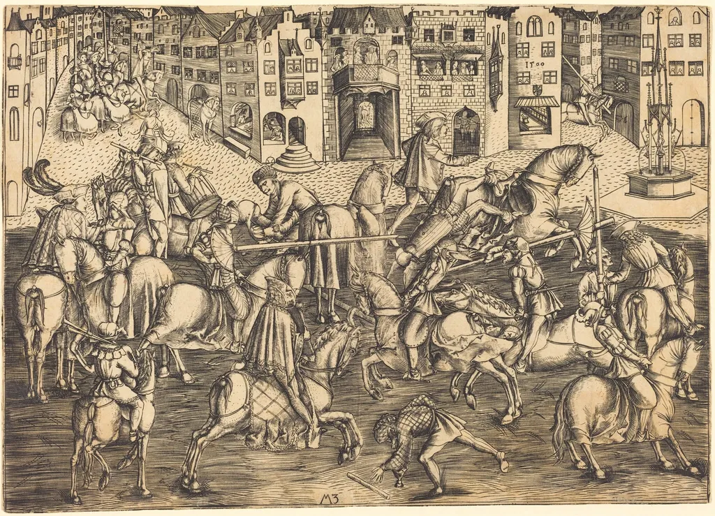 The Tournament, by Master MZ, ink, 1500