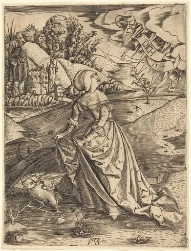 Woman with the Owl, by Master MZ