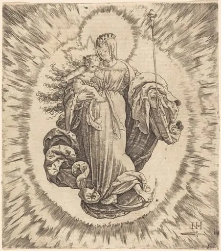 Madonna on a Crescent, by Master N.H. with the Dagger