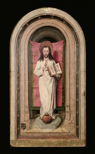 Christus Salvator Mundi, by Master of 1499, oil, 1500