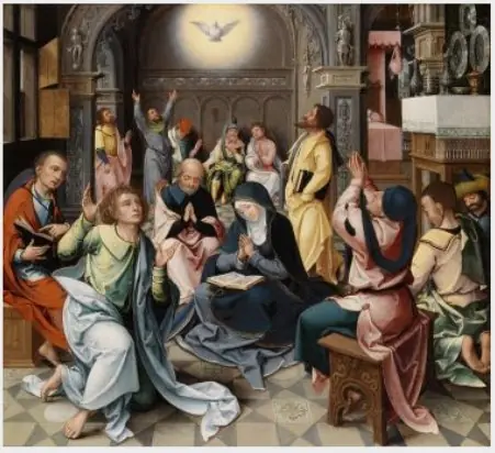 The Descent of the Holy Ghost, by Master of 1518