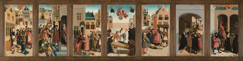 The Seven Works of Charity, by Master of Alkmaar