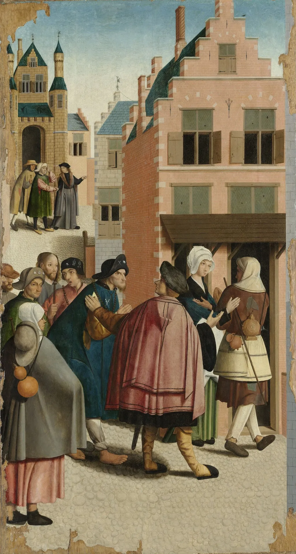 The Seven Works of Mercy, by Master of Alkmaar, oil, 1504