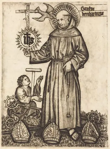 Sanctus Bernhardinus, by Master of Balaam