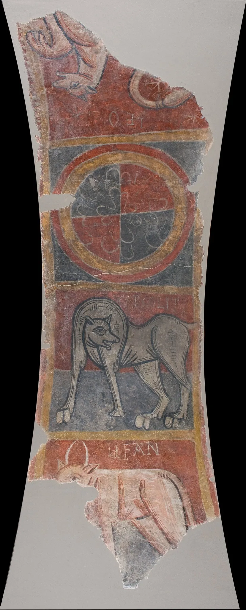 CARCOLITI, elephant and lion from Boí, by Master of Boí, unspecified, 1100