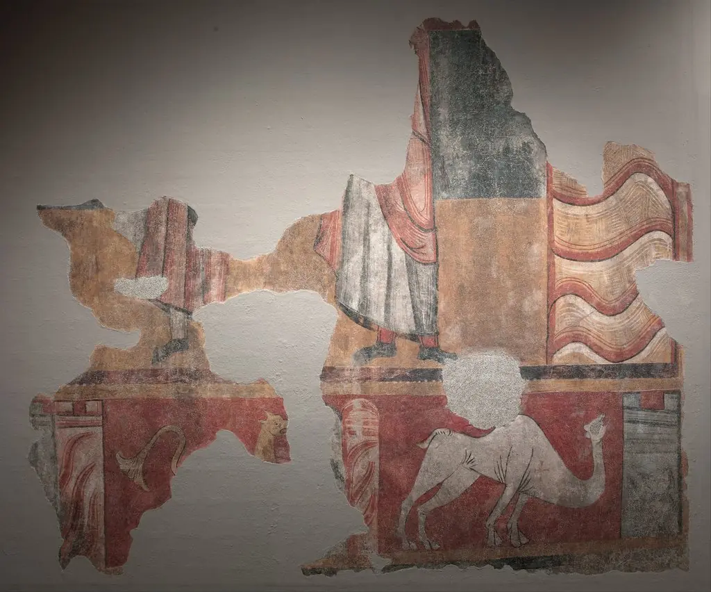Figures, buildings and bestiary from Boí, by Master of Boí