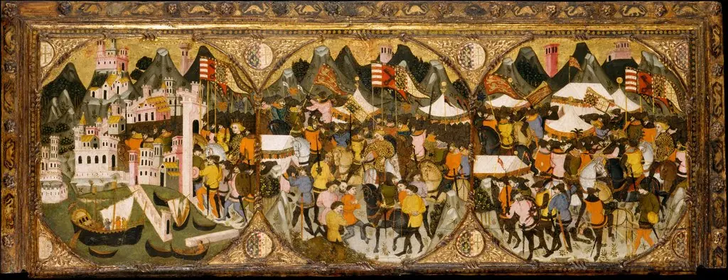 The Conquest of Naples by Charles of Durazzo, by Master of Charles of Durazzo