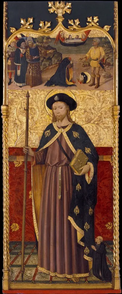 Saint James with a Donor, Decapitation of Saint James, by Master of Cruïlles