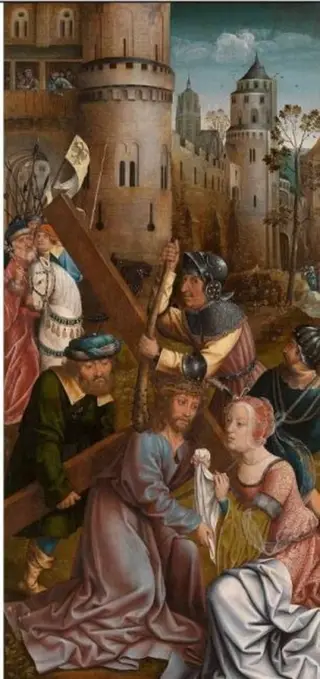 The Bearing of the Cross, by Master of Frankfurt