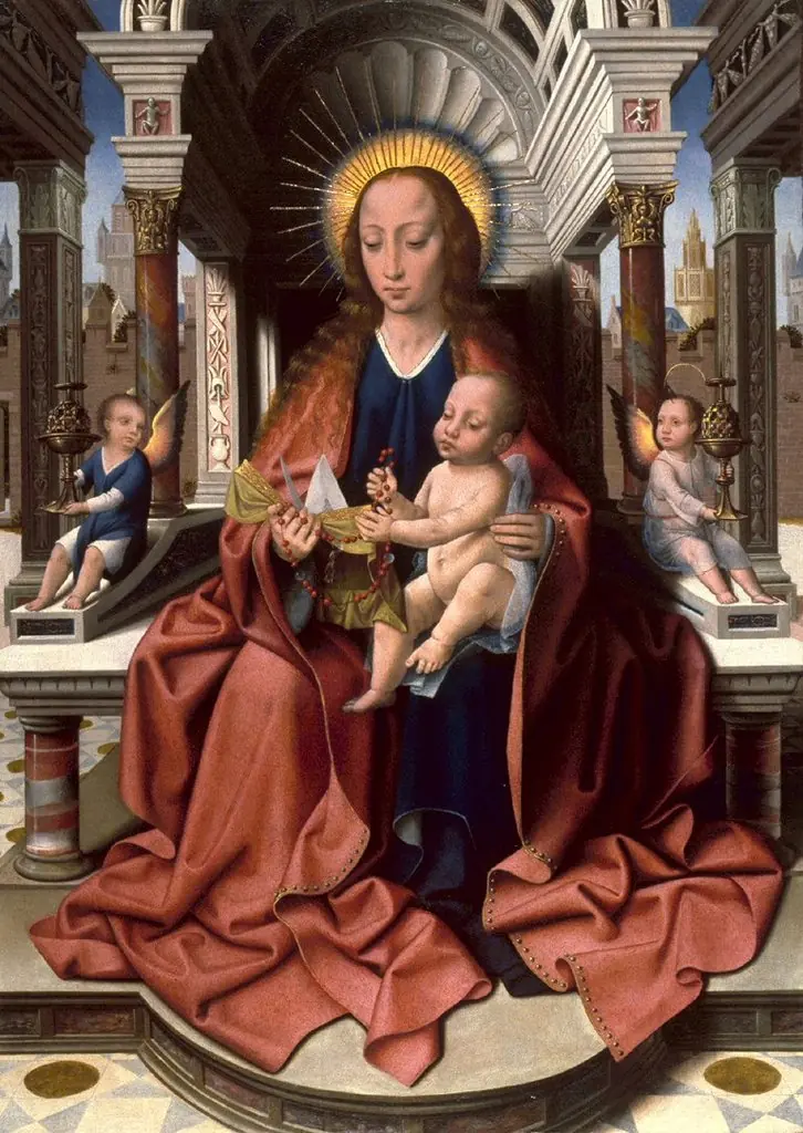 Virgin and Child Enthroned, by Master of Frankfurt