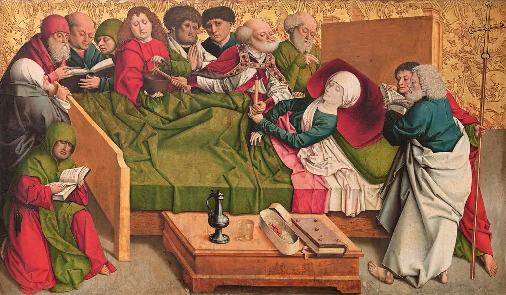 Marientod, Mitteltafel des sog. Pretschlaipfer-Triptychons, by Master of Großgmain