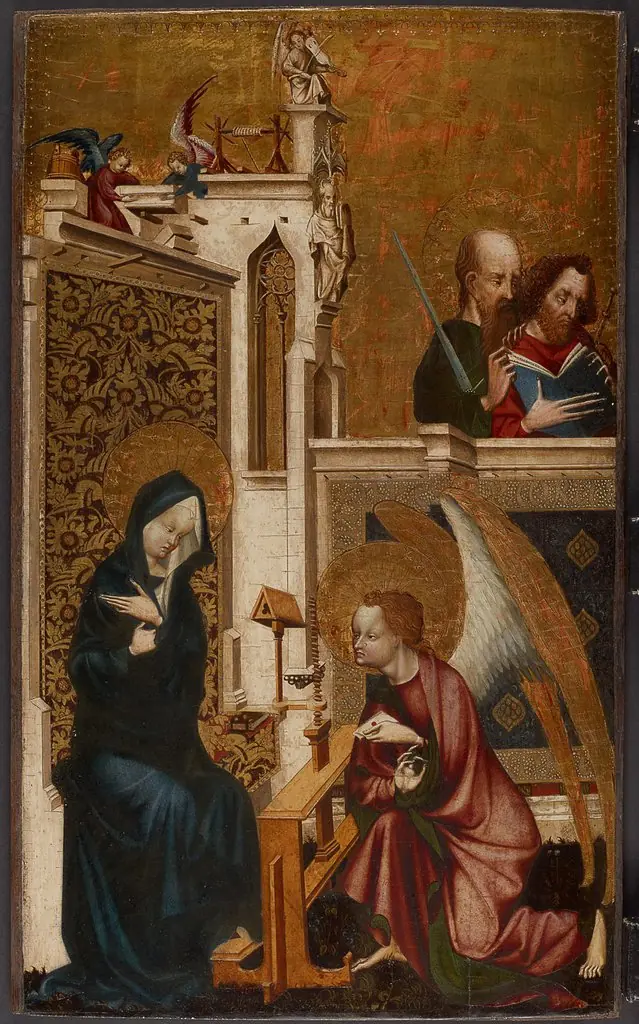 Verkündigung Mariae, Rückseite: Hl. Dorothea, by Master of Heiligenkreuz