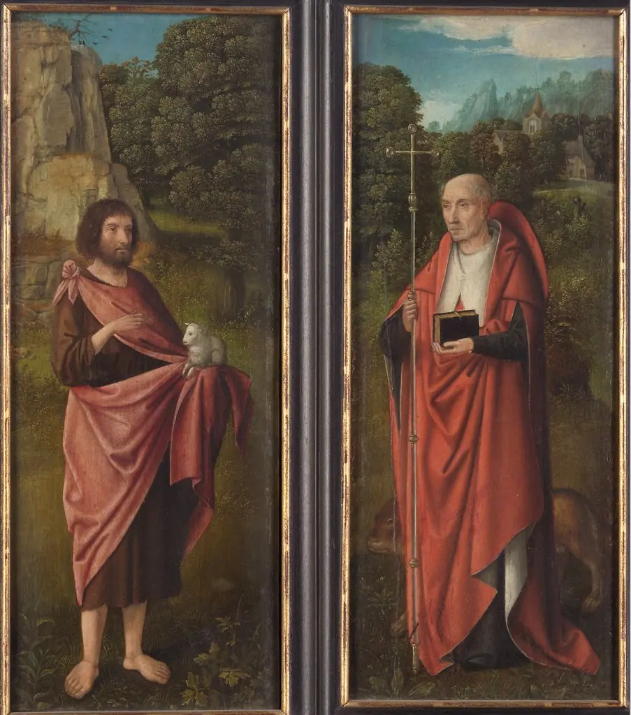 Saint John the Baptist and Saint Jerome, by Master of Hoogstraeten