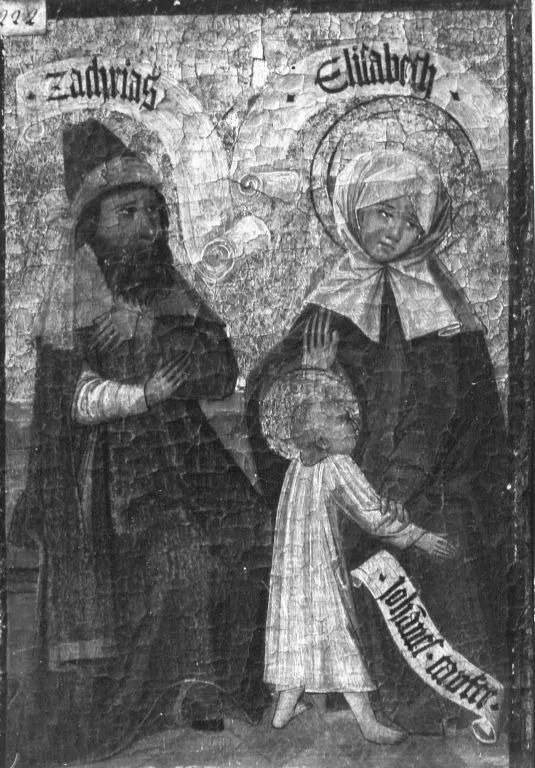 Zweiter Kirchheimer Sippenaltar: Zacharias und Elisabeth mit dem Johannesknaben, by Master of Kirchheim, unspecified, 1500