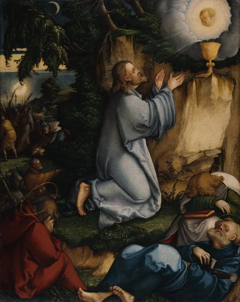 Christus am Ölberg und die Gefangennahme Christi, by Master of Messkirch