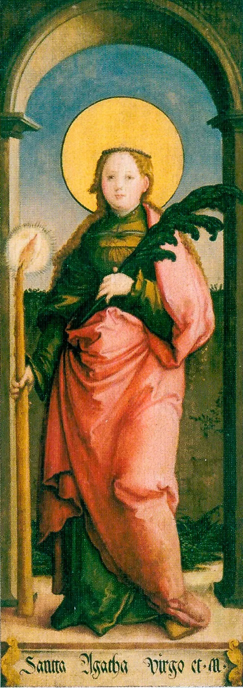 Saint Agatha, by Master of Messkirch, wood, 1537