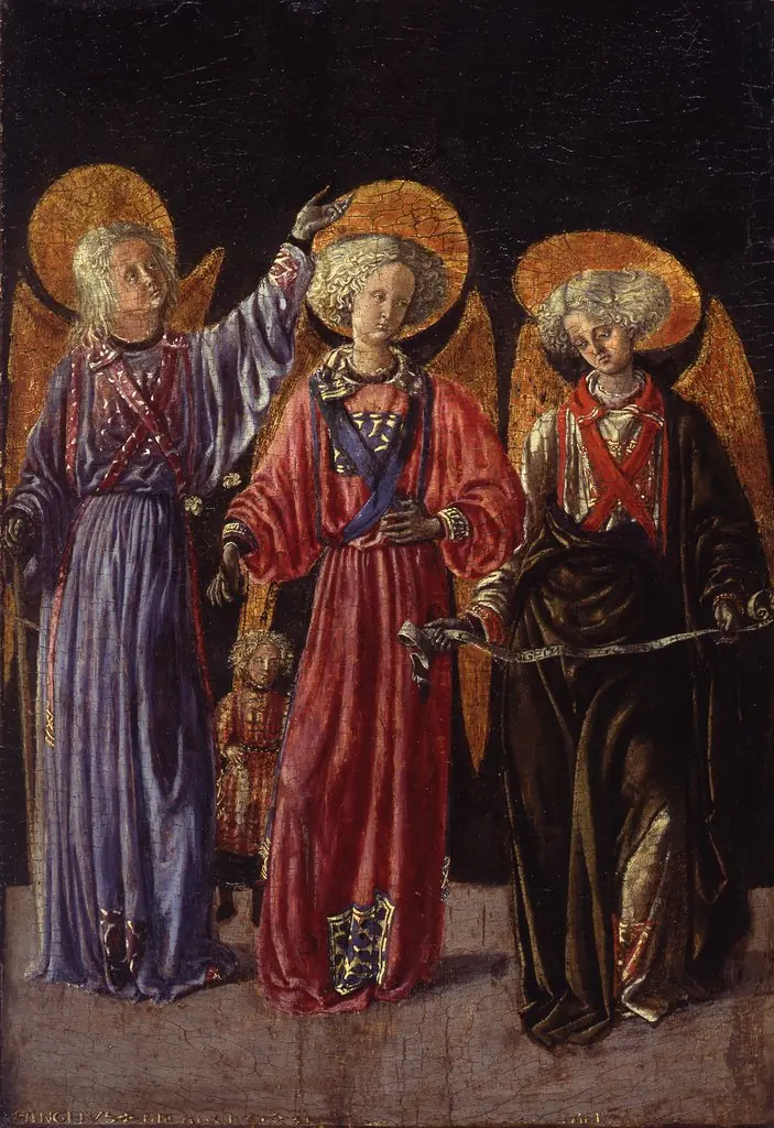 Three Archangels with the little Tobias, by Master of Pratovecchio