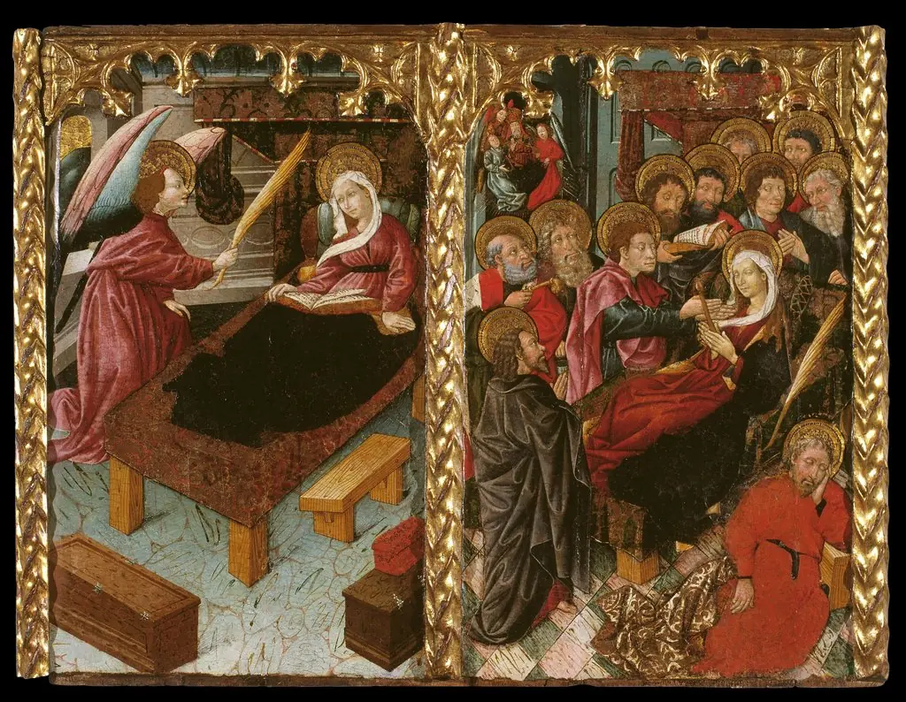 Annunciation of the Death; Dormition of the Virgin, by Master of Riglos