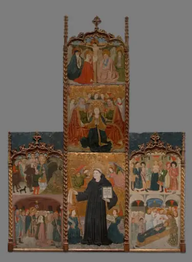 Retable of Saints Athanasius, Blaise, and Agatha, by Master of Riglos