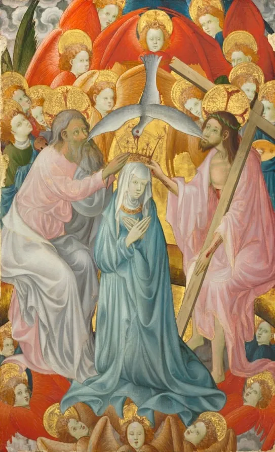 The Coronation of the Virgin with the Trinity, by Master of Rubielos de Mora, unspecified, 1400