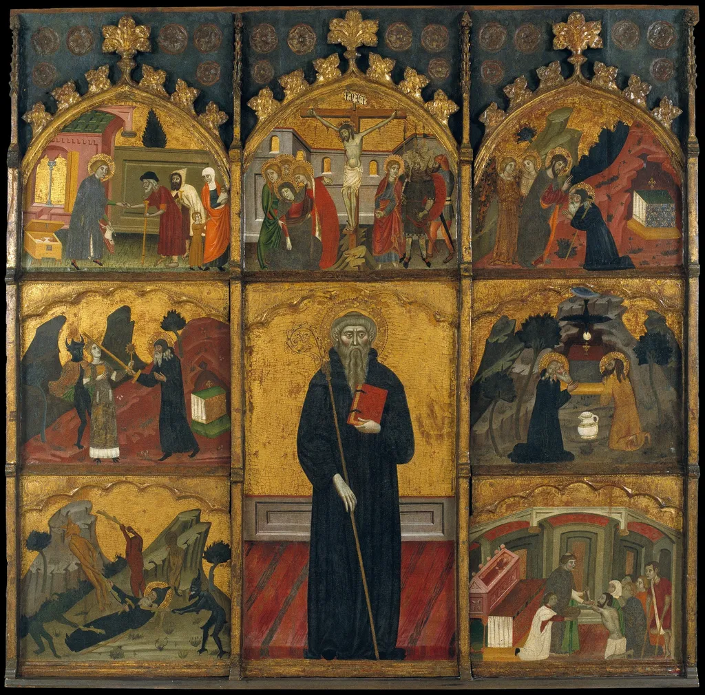 Altarpiece of Saint Anthony the Abbot, by Master of Rubió, unspecified, 1367