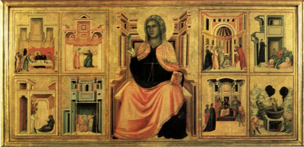 Saint Cecilia and scenes from her life, by Master of Saint Cecilia