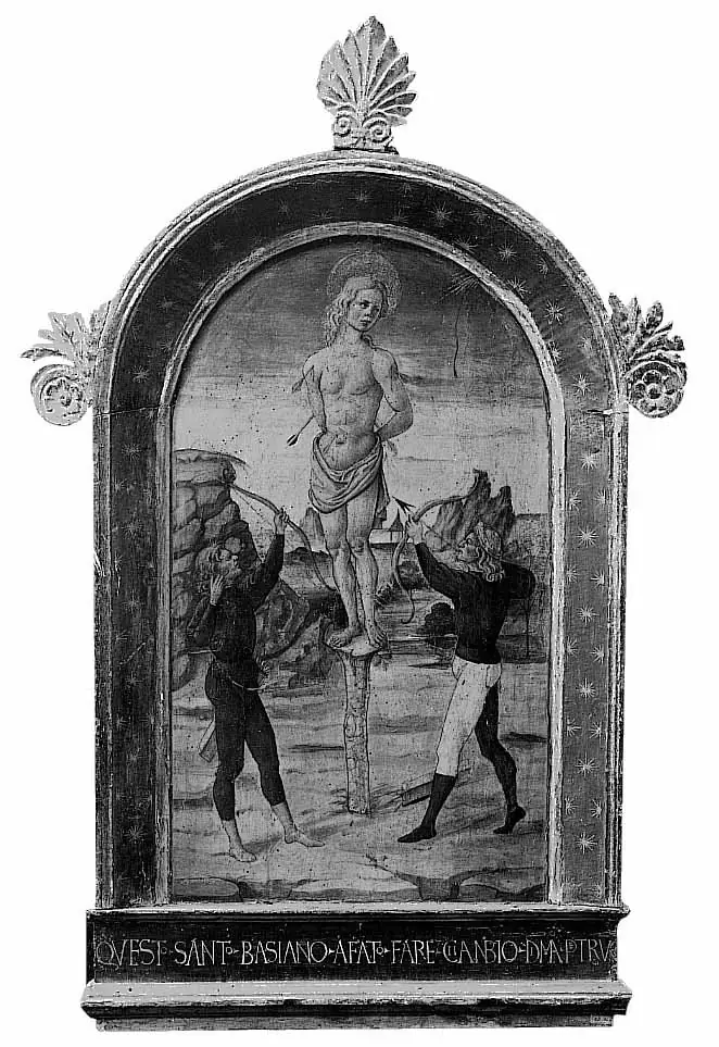 The Martyrdom of St. Sebastian, by Master of San Miniato