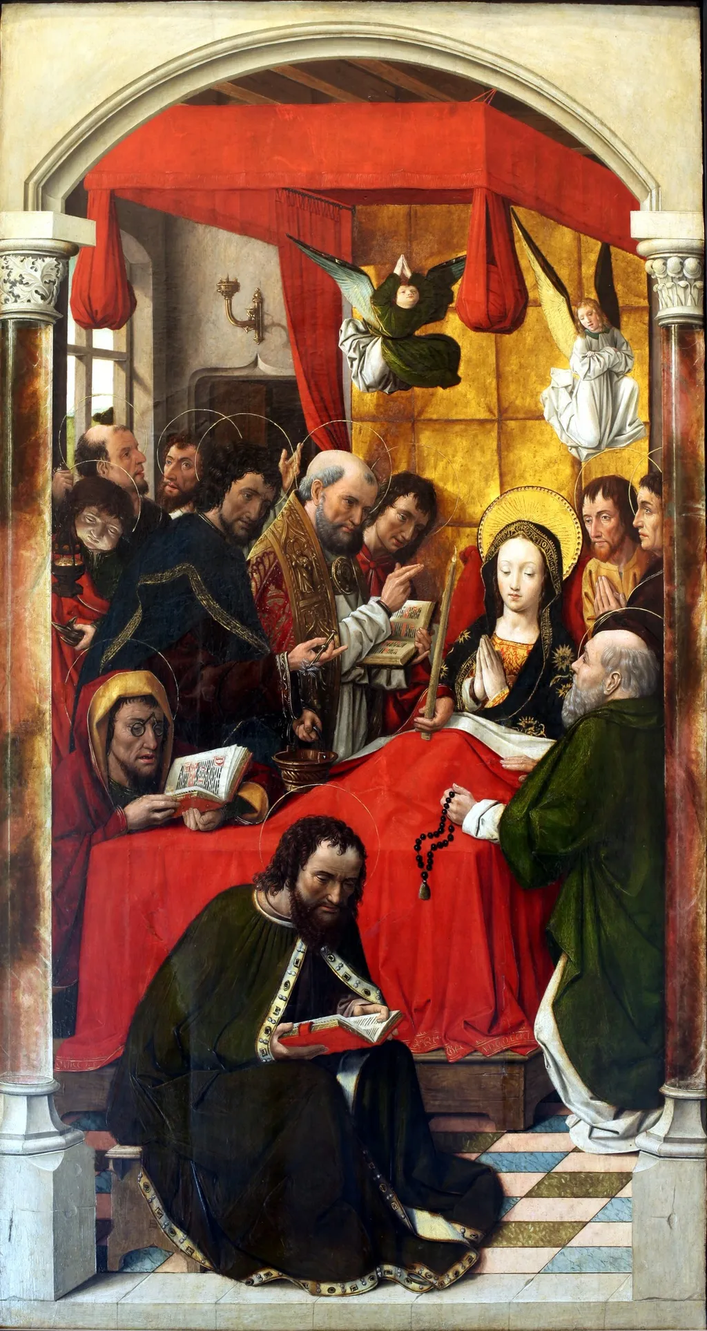 Death of the Virgin, by Master of Santa Clara de Palencia, oil