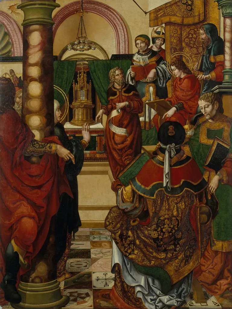 Jesus amongst the Doctors of the Law, by Master of Sigena