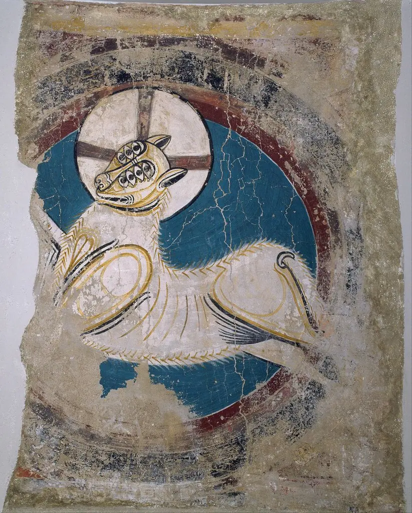 Arch of the Apocalyptic Lamb from Sant Climent de Taüll, by Master of Taüll