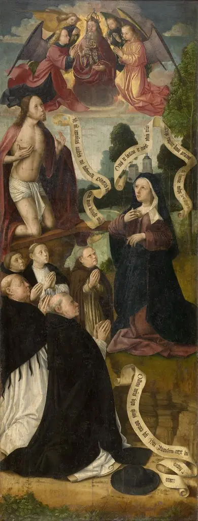 Stairway to Heaven, by Master of the Amsterdam Death of the Virgin