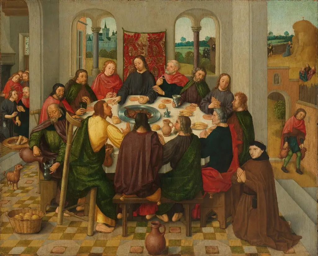 The last supper, by Master of the Amsterdam Death of the Virgin