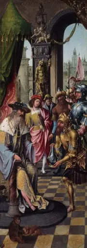 King David Receiving the Cistern Water of Bethlehem, by Master of the Antwerp Adoration Group