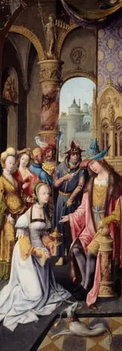 King Solomon Receiving the Queen of Sheba, by Master of the Antwerp Adoration Group